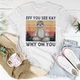 Funny Vintage Sloth Lover Yoga Eff You See Kay Why Oh You Women T-shirt Funny Gifts