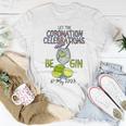 Womens Let The Celebrations Be Gin King Charles Iii Coronation 2023 Women T-shirt Unique Gifts