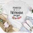 Promovida A Hermana Mayor Spanish Baby Shower Older Sister Women T-shirt Unique Gifts
