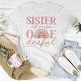 Sister Of Little Miss Onederful 1St Bday Boho Rainbow Women T-shirt Unique Gifts
