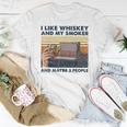 I Like Whiskey And My Smoker And Maybe 3 People Wine Vintage Women T-shirt Unique Gifts