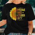 41St Birthday Sunflower Awesome Since October 1977 Tee Women T-shirt Gifts for Her