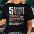 5 Things You Should Know About My Daughter Autism Awareness Women T-shirt Gifts for Her