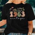 Womens 60 Years Old Vintage 1963 60Th Birthday Wildflower Women Women T-shirt Gifts for Her