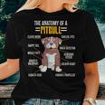 Anatomy Of A Pitbull Dog Lovers Mom Dad Resting Pit Face Women T-shirt Gifts for Her