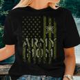 Army Mom American Flag Apparel Tee Women T-shirt Gifts for Her
