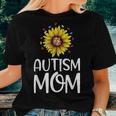 Autism Mom Gift Puzzle Piece Sunflower Autism Awareness Women T-shirt Gifts for Her