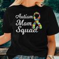 Autism Mom Squad Autism AwarenessPuzzle Ribbon Women T-shirt Gifts for Her