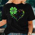 Autism St Patricks Day Clover Autism Mom Boy Women T-shirt Gifts for Her