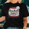 Baseball Aunt Leopard Baseball Aunt Women T-shirt Gifts for Her