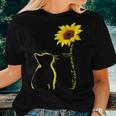 Best Cat Mom Ever Sunflower Floral Branch Cat Lover Mom Women T-shirt Gifts for Her