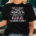 Womens Best Mom In The World Best Nina Mother Women Women T-shirt Gifts for Her