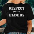 Big Brother Sister Older Respect Your Elders Women T-shirt Gifts for Her