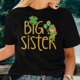 Big Sister Finally Stpatricks Day Kids Sibling Women T-shirt Gifts for Her
