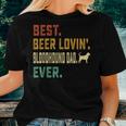 Bloodhound Dog Lover Best Beer Loving Bloodhound Dad Women T-shirt Gifts for Her