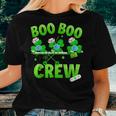 Boo Boo Crew Nurse St Patricks Day Shamrock Face Mask Nurse Women T-shirt Gifts for Her