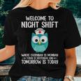 Bsn Lpn Cna Funny Nursing Owl Welcome To Night Shift Nurse Women T-shirt Gifts for Her