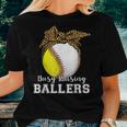Busy Raising Ballers Mom Of Baseball Players Women T-shirt Gifts for Her
