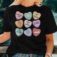 Conversation Hearts Groovy Valentines Day Cute Teacher V2 Women T-shirt Gifts for Her