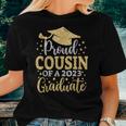 Cousin Senior 2023 Proud Mom Of A Class Of 2023 Graduate Women Crewneck Short T-shirt Gifts for Her