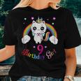 Cute Kitty 9Th Birthday Shirt Unicorn Rainbow 9Th Bday Women T-shirt Gifts for Her