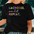Cute Lacrosse Mom Stuff Repeat For Lax Life Mother Women T-shirt Gifts for Her