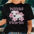 Dachshund Mama Wiener Dog Pink Flowers Cute Weenie Mom Gift Women T-shirt Gifts for Her