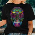 Day Of The Dead Rainbow Skull Dia De Los Muertos Women T-shirt Gifts for Her