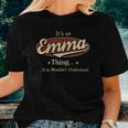 Emma Name Emma Family Name Crest Women T-shirt Gifts for Her