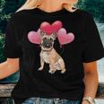 French Bulldog Frenchie Dog Cute Frenchie Heart Balloons Pet Animal Dog French Bulldog 131 Frenchies Women T-shirt Casual Daily Crewneck Short Sleeve Graphic Basic Unisex Tee Gifts for Her