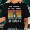 French Bulldog Frenchie Dog Funny My Spirit Animal Has Rabies Frenchie French Bulldog 190 Frenchies Women T-shirt Casual Daily Crewneck Short Sleeve Graphic Basic Unisex Tee Gifts for Her