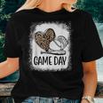 Game Day Baseball Decorations Leopard Heart Soccer Mom Mama Women T-shirt Gifts for Her