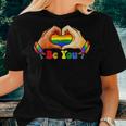 Gay Pride Clothing Lgbt Rainbow Flag Heart Unity Women T-shirt Gifts for Her