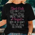 Womens Short Girl God Only Lets Things Grow Until Women T-shirt Gifts for Her
