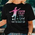 Girl Soccer Player Team Cleats Mom Goalie Captain Women T-shirt Gifts for Her
