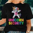 Halloween Dad Mom Daughter Adult Costume Unicorn Security Women T-shirt Gifts for Her