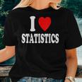 I Heart Love Statistics Mathematician Math Teacher Analyst Women T-shirt Gifts for Her