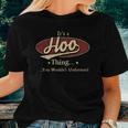 Hoo Name Hoo Family Name Crest Women T-shirt Gifts for Her