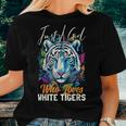Just A Girl Who Loves White Tigers Girls Women Bengal Tiger Women T-shirt Gifts for Her