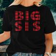 Kids Big Sis Plaid Tartan Red Buffalo Girls New Sister Women T-shirt Gifts for Her