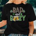Leopard St Patricks Day Bad And Boozy Beer Drinking Irish Women T-shirt Gifts for Her