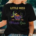 Little Miss Mardi Gras Face Melanin Kids Toddler Women T-shirt Gifts for Her