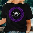 Little Sorority Sister Purple And White Women T-shirt Gifts for Her