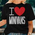 I Love Minivans Heart Mini Van Funny Parent Mom Dad Quote Women T-shirt Gifts for Her