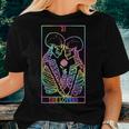 The Lovers Tarot Rainbow Skeleton Gay Lesbian Lgbt Pride Women T-shirt Gifts for Her