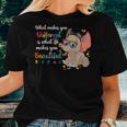 What Makes You Different Autism Awareness Kids Elephant Mom Women T-shirt Gifts for Her