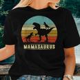 Mama Dinosaur Mamasaurus 2 Two Kids Family Christmas Women T-shirt Gifts for Her
