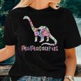 Mamasaurus Dinosaur Cute Birthday Mom Dino Flowers Women T-shirt Gifts for Her