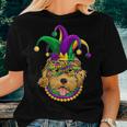 Mardi Gras Dog Apparel Golden Doodle Dog Mom Dad Women T-shirt Gifts for Her