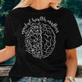 Mental Health Matters Be Kind Women Floral Brain Women T-shirt Gifts for Her